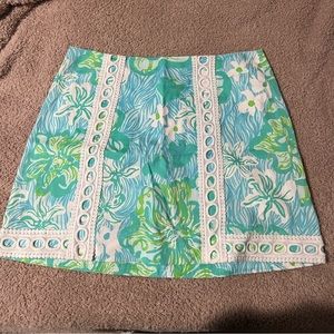 Lily Pulitzer green and blue skirt